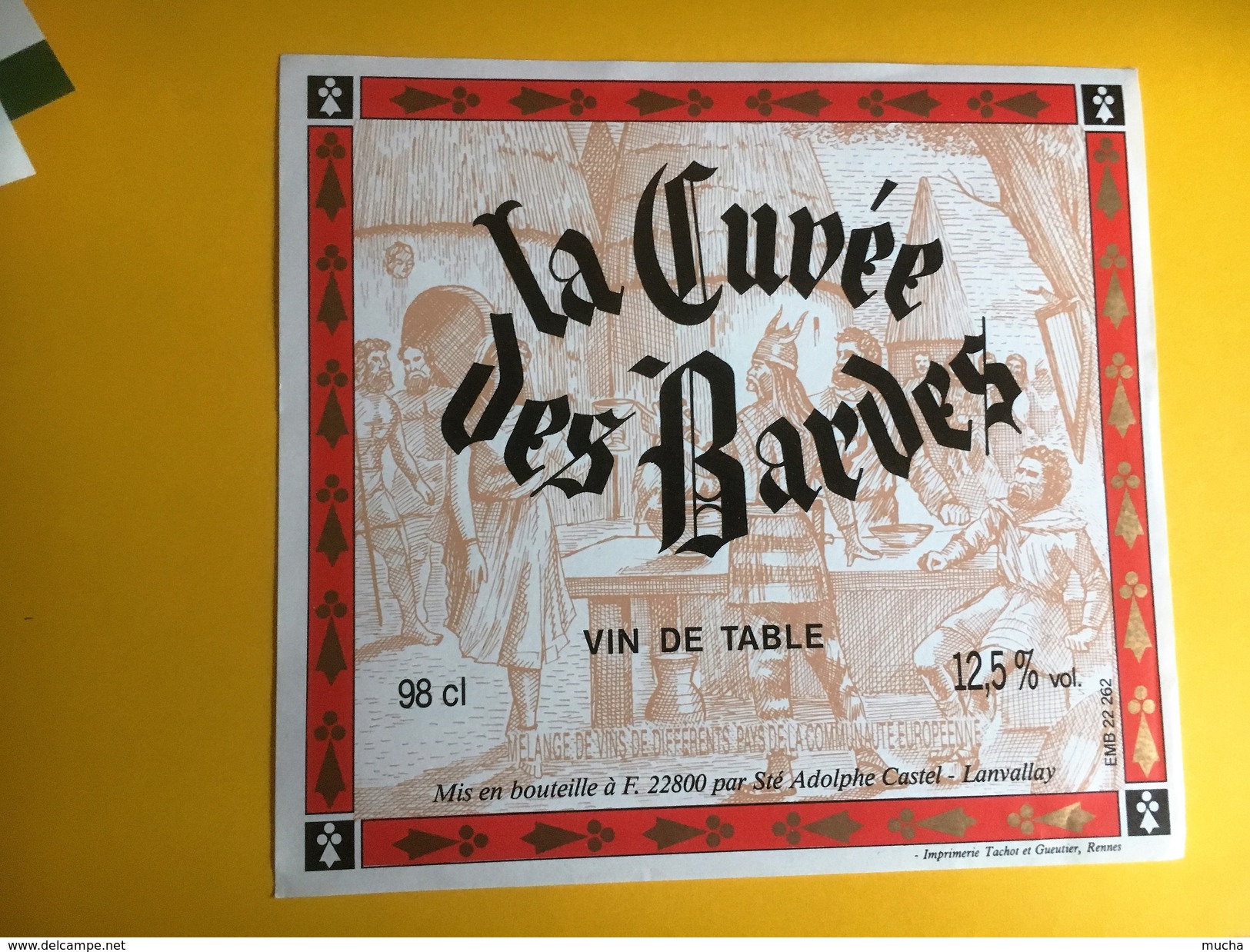2468 -  La Cuvée Des Bardes Vin De Table - Rouges