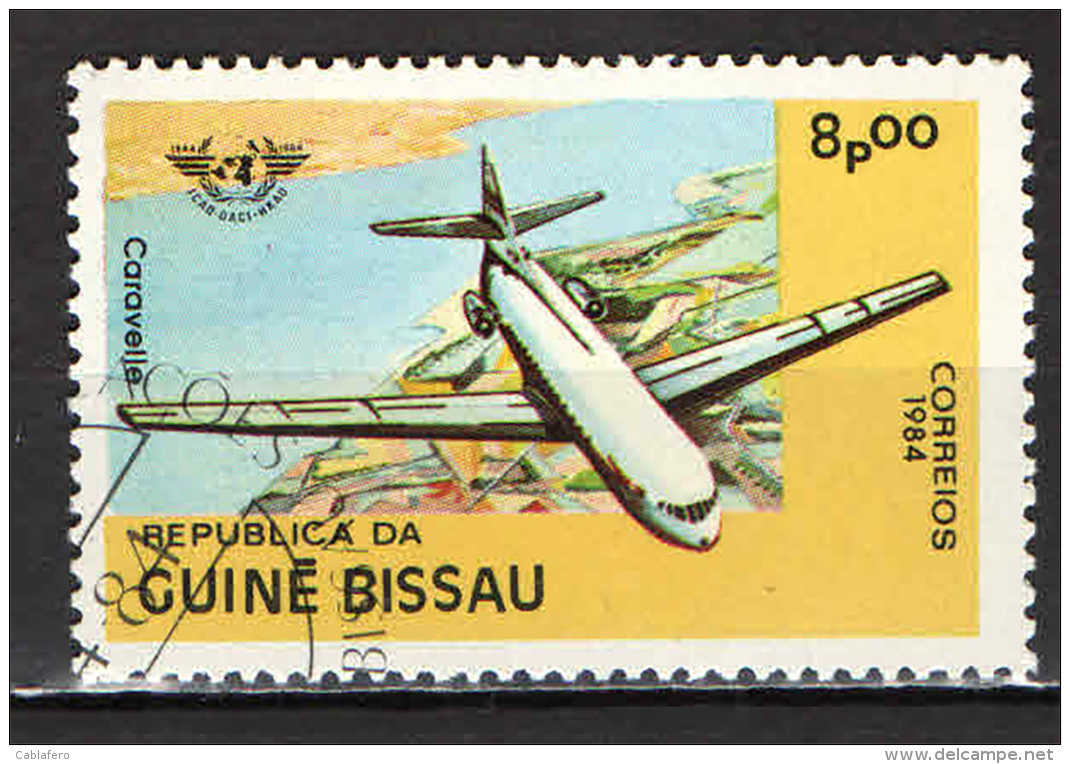 GUINEA BISSAU - 1984 - 40° ANNIVERSARIO DELL'ICAO - AVIAZIONE CIVILE - USATO - Guinea-Bissau