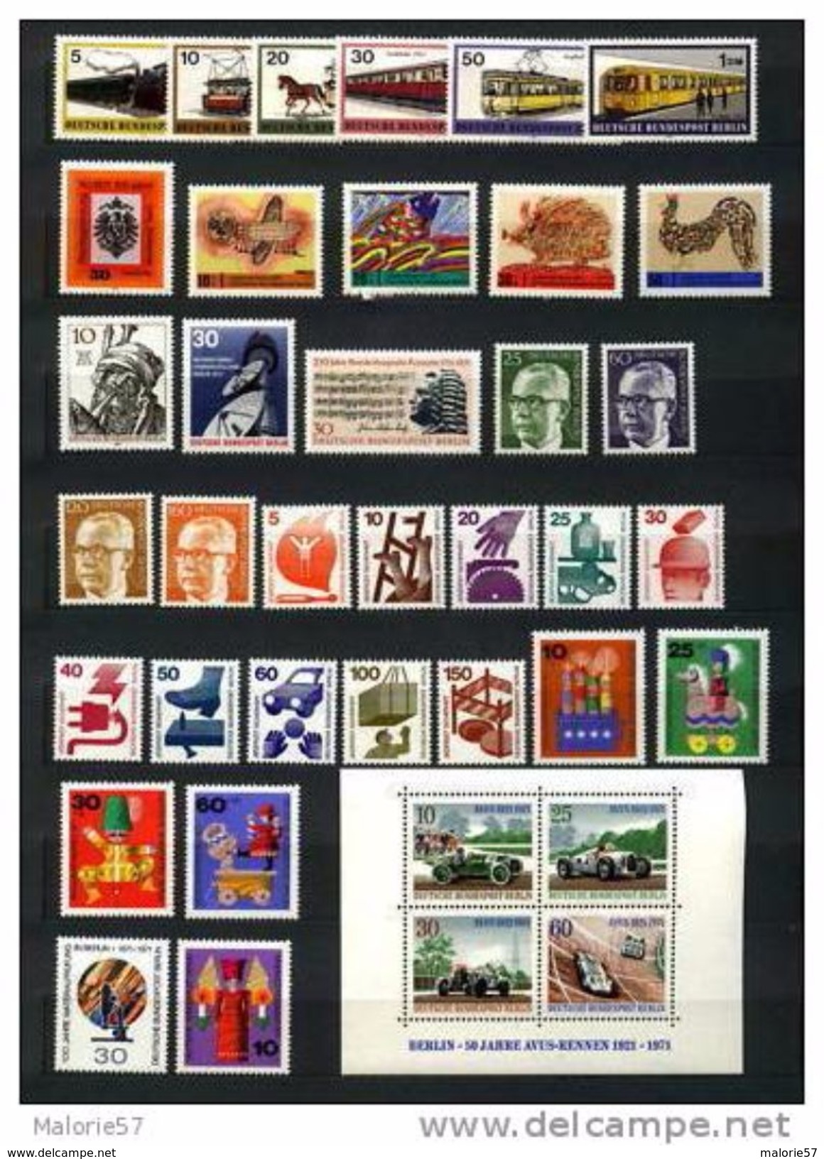 Allemagne 1971 BERLIN NEUF ** ANNEE COMPLETE Cote 41€ - Nuovi