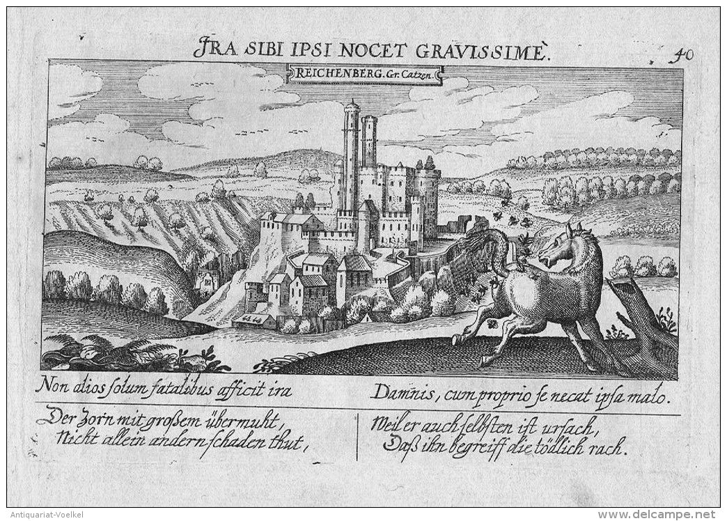 Reichenberg Gr. Catzen - Reichenberg / Loreley / Rhein-Lahn-Kreis / Rheinland-Pfalz - Stiche & Gravuren