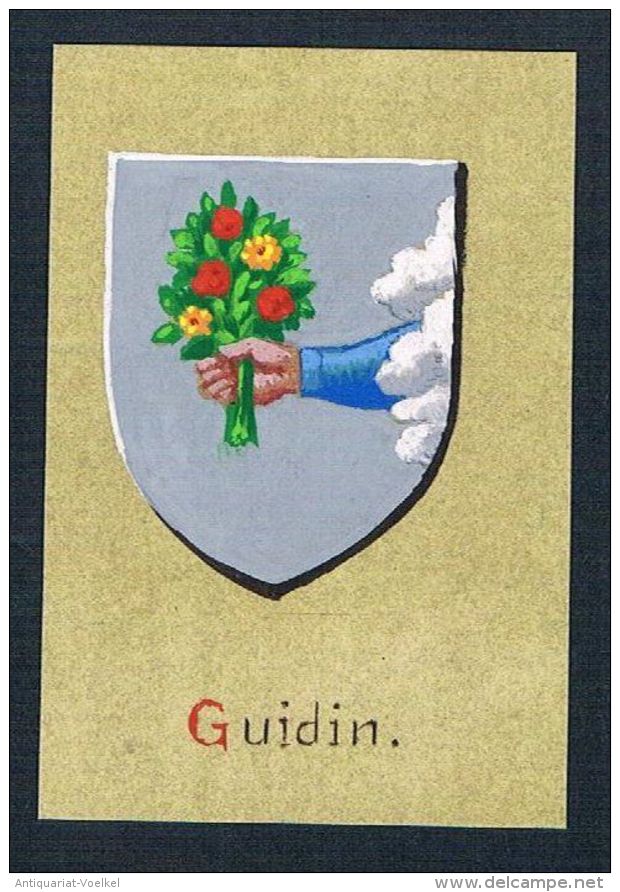 19. / 20. Jh. - Guidin Blason Aquarelle - Estampes & Gravures