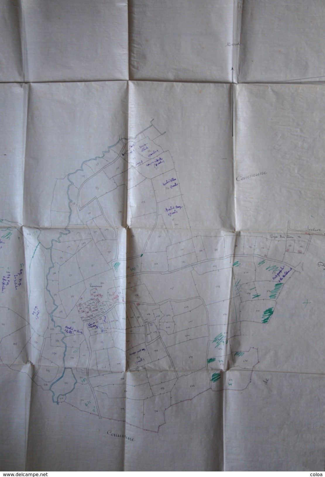 Extrait Du Plan Cadastral Napoléonien De RIEC Sur BELON , Quartier De Laniscar - Mapas Geográficas