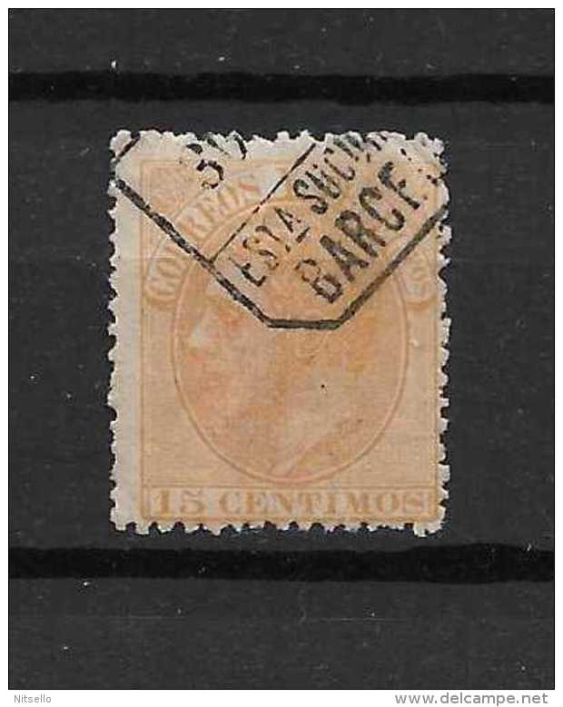 LOTE 895   ///   (C020)  ESPAÑA   1882   EDIFIL Nº; 210  CERTIFICADO BARCELONA - Gebraucht