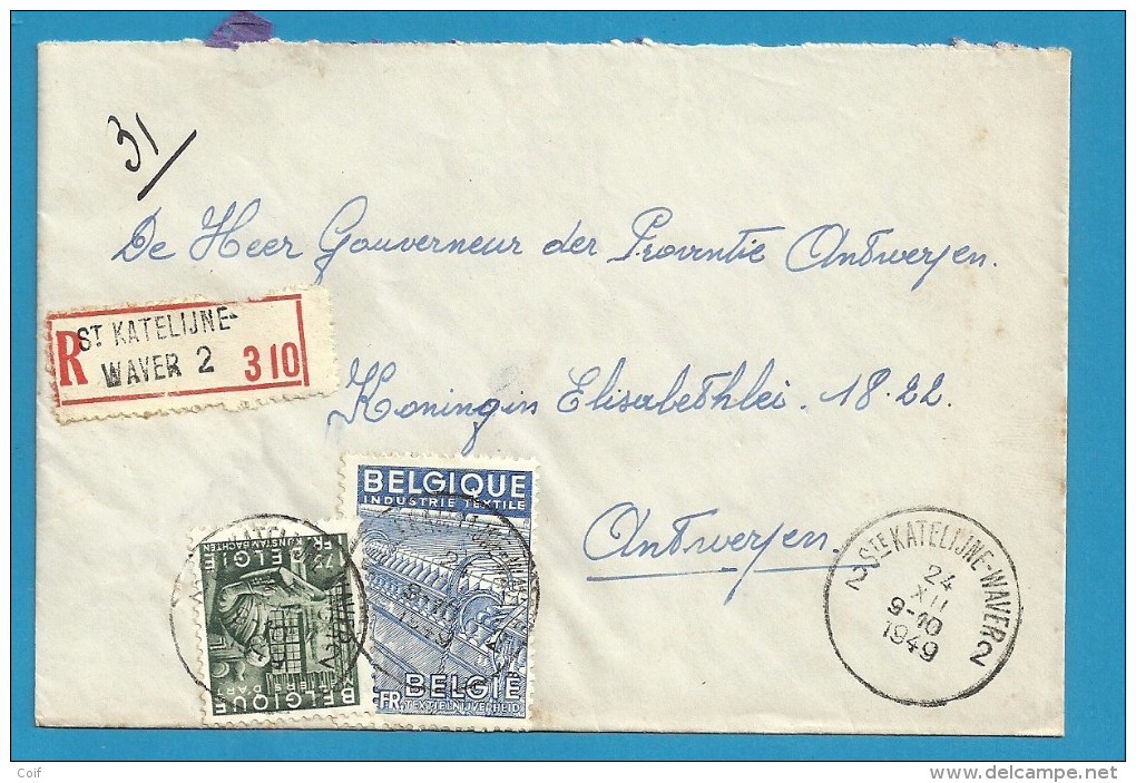 768+771 Op Brief Aangetekend Met Stempel ST-KATELIJKE-WAVER 2 (VK) - 1948 Export