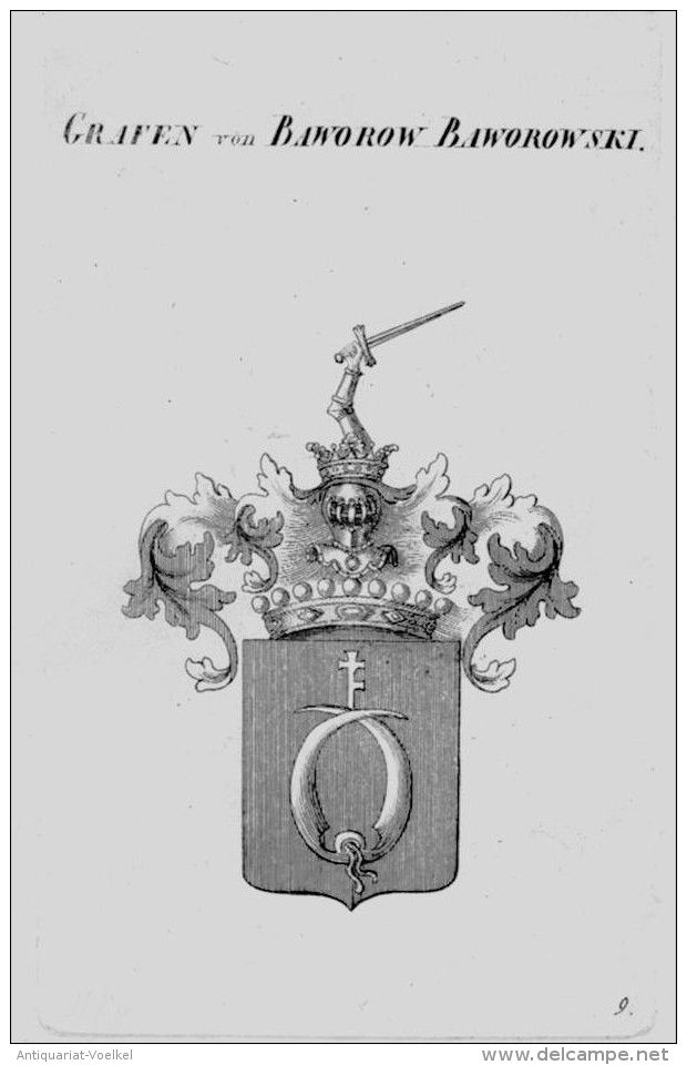 Baworow Wappen Adel Coat Of Arms Heraldry Heraldik Crest Kupferstich - Prints & Engravings