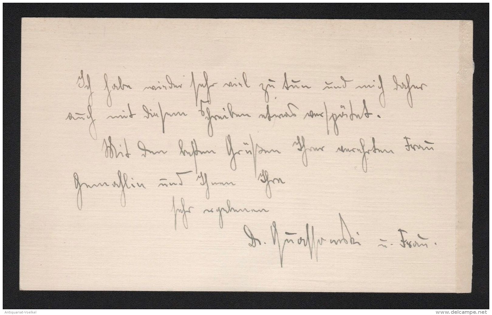 - Hans Wolfgang Quassowski - Letter Brief Autograph Signiert Signed - Sonstige & Ohne Zuordnung