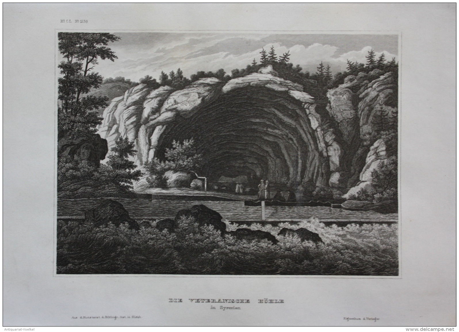 - Syrmia Serbia Croatia Srem Srijem Cave Veterani Engraving - Stiche & Gravuren