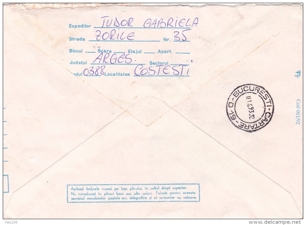 ERROR , COVER STATIONERY 1992 CAMPINA MUSEE, Image Shifted,ROMANIA. - Plaatfouten En Curiosa