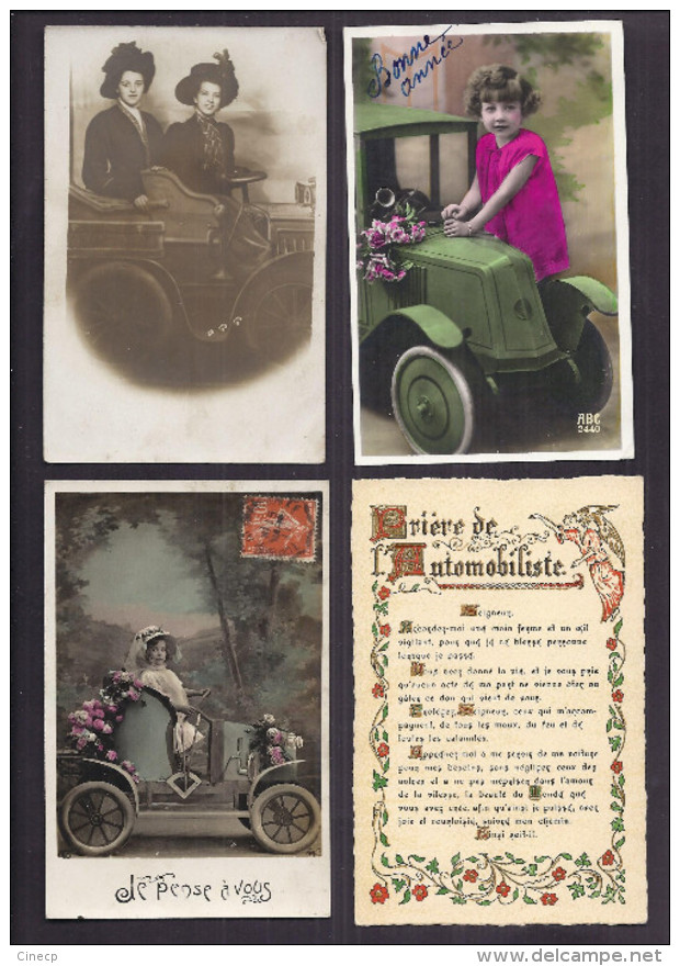 LOT De 28 CPA AUTOMOBILE VOITURE ILLUSTRATEUR PHOTOMONTAGE STATION JOUET SURREALISME - Voitures De Tourisme