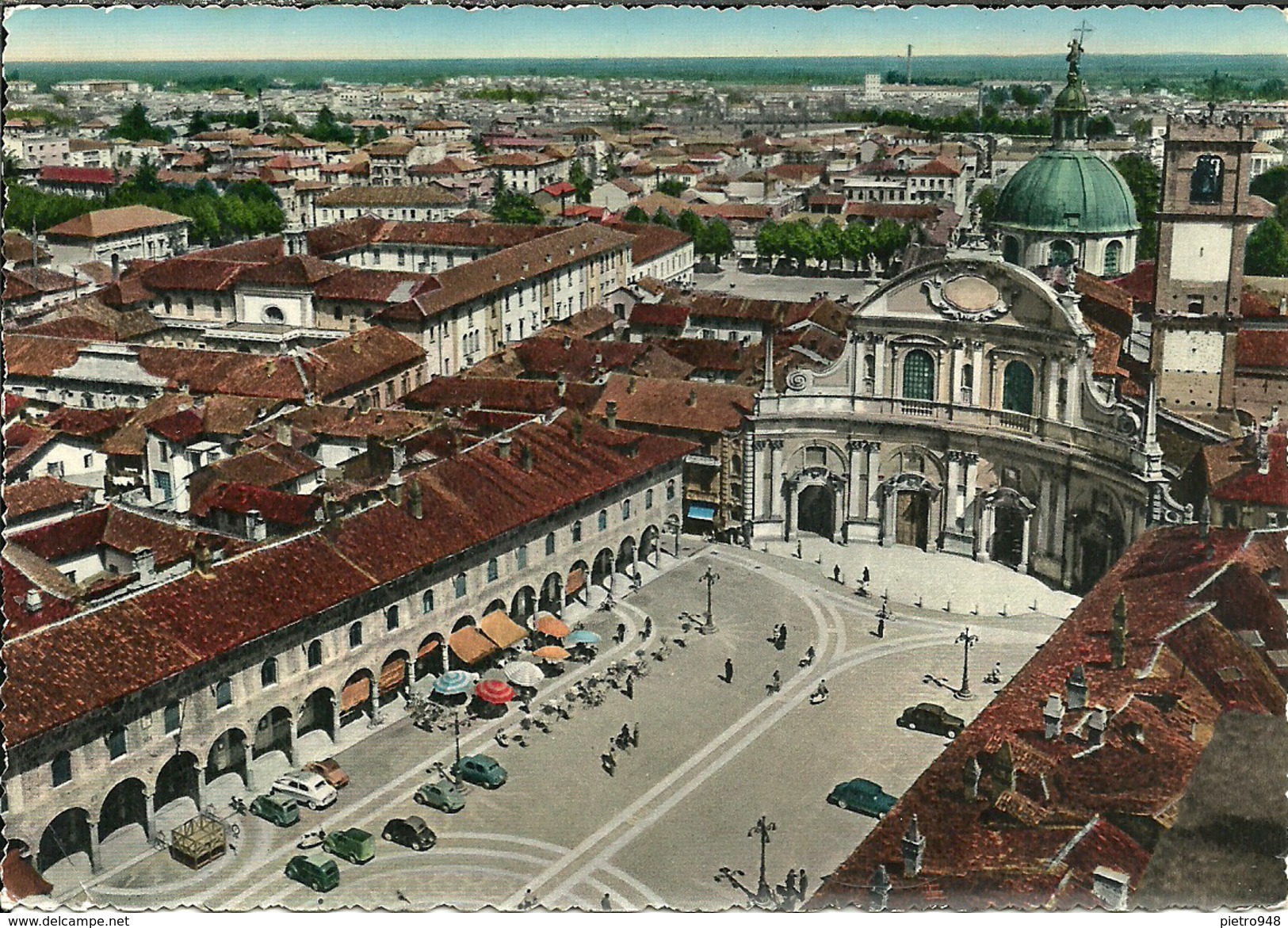 Vigevano (Pavia) Duomo E Piazza Ducale Visti Dalla Torre Del Bramante - Vigevano