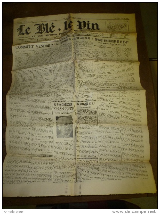 17 Janv 1931 Rare Journal Avec Partie De Texte En Occitan (langue D'Oc---> Le Blé, Le Vin (Lé Cadéttou Dé-bordo-nobo... - Autres & Non Classés