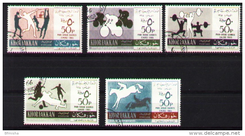 Khor Fakkan 1965 Mi 33-37 CTO VF - Khor Fakkan