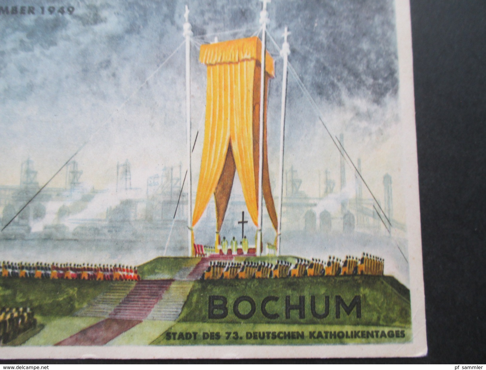 AK / Künstlerkarte Bochum Stadt Des 73. Deutschen Katholikentages. 1. - 4. September. 1949 Aquarell Kurt Hubert Vieth. - Christianity