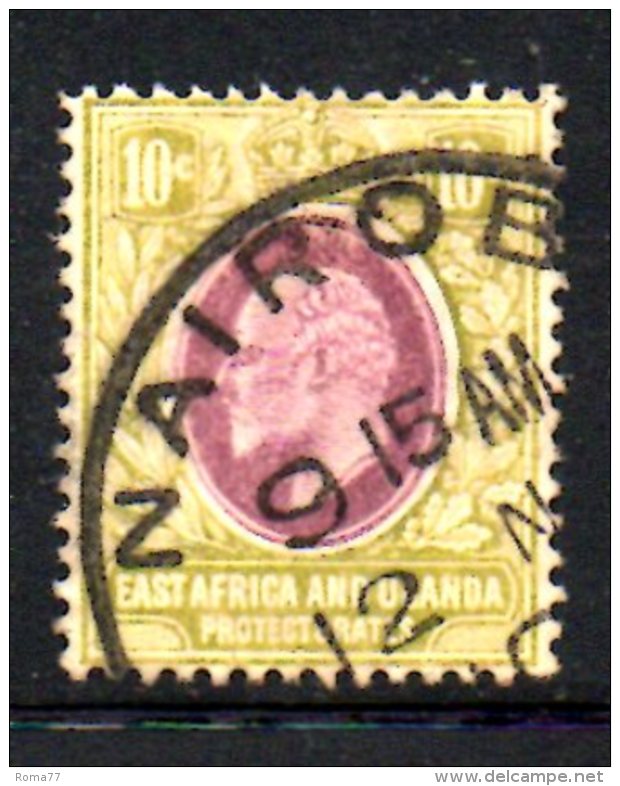 T1500 - EAST AFRICA & UGANDA 1907, Gibbons N. 37 Usato - Protectoraten Van Oost-Afrika En Van Oeganda