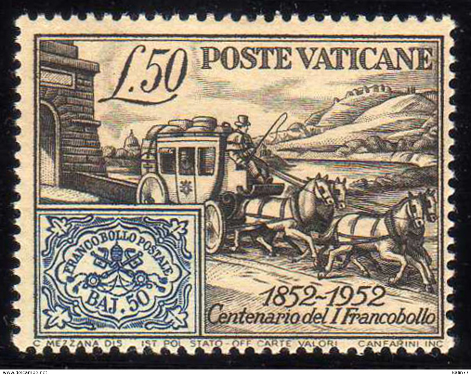 1952 - Vaticano - Sc. 155 - MNH - MO-190 - Nuevos
