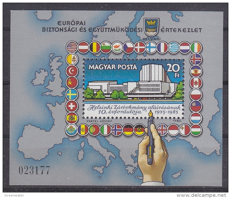 Hungary 1985 KSZE/OSCE M/s ** Mnh  (33513A) - Idee Europee