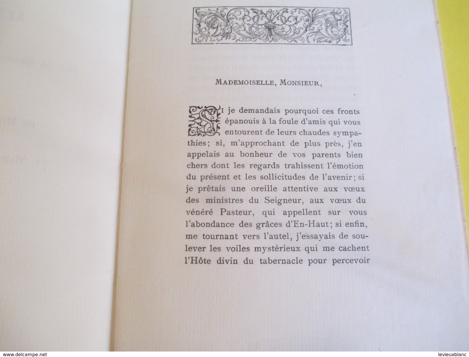 Fascicule D'Allocution/Monseigneur MEUNIER,Eveque D'Evreux/Mariage René PALYART-Lucie BAGOT/Saint Taurin/1904  FPM36 - Mariage