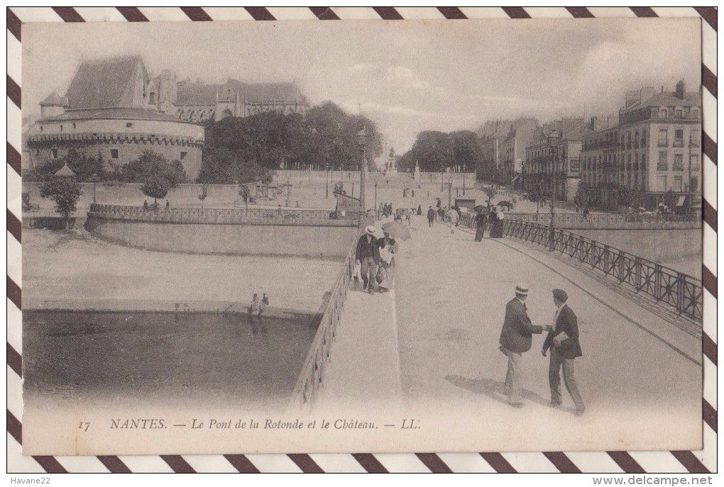 6AI4584 NANTES LE PONT DE LA RONDE ET LE CHATEAU  2 Scans - Nantes