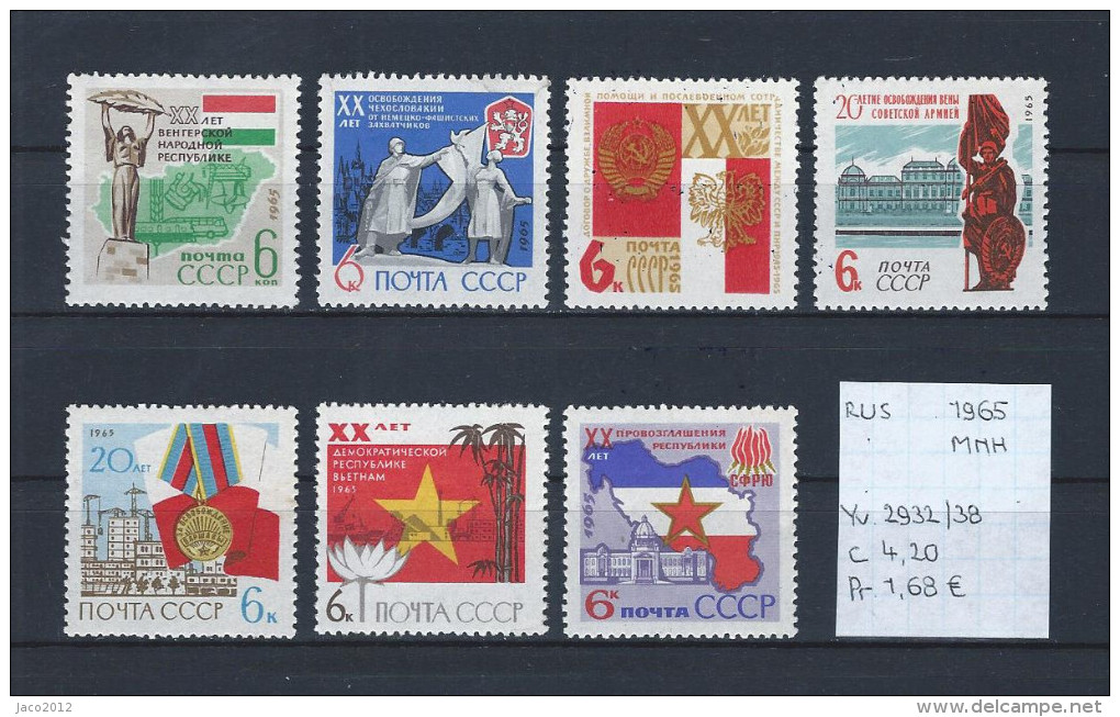 USSR 1965 - YT 2932/38 Postfris/neuf/MNH - Ongebruikt