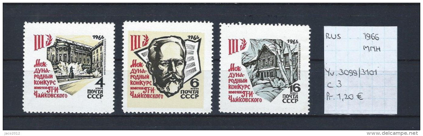 USSR 1966 - YT 3099/3101 Postfris/neuf/MNH - Ongebruikt