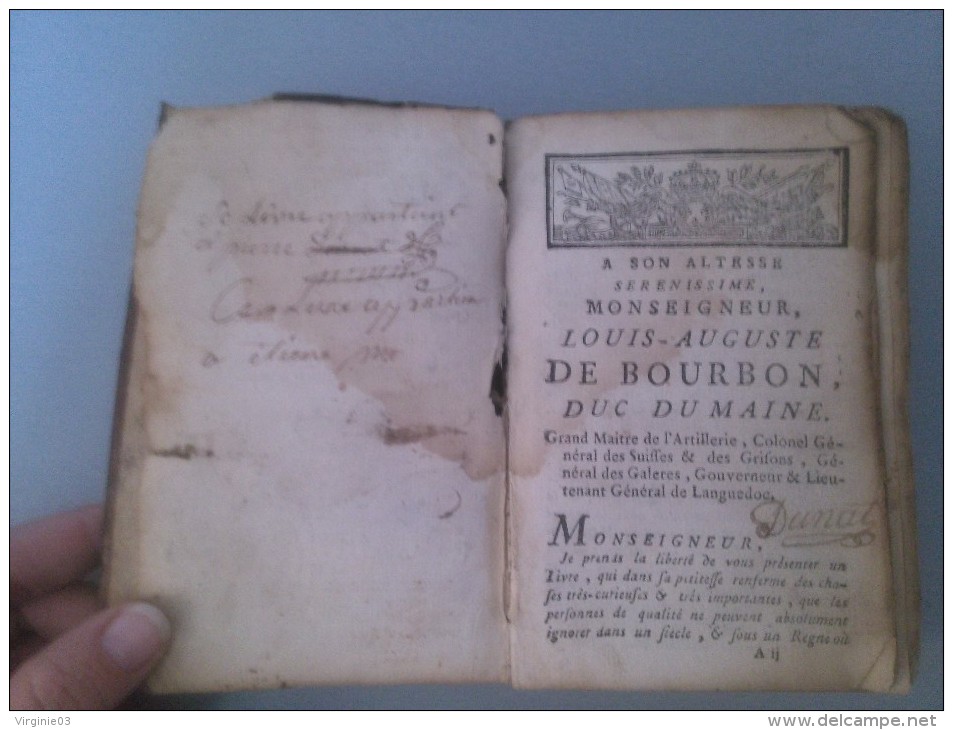 Instruction Sur L Histoire De France Et Romaine Par M. Leragois Précepteur De Monseigneur L.A. De Bourbon Duc Du Maine - 1701-1800