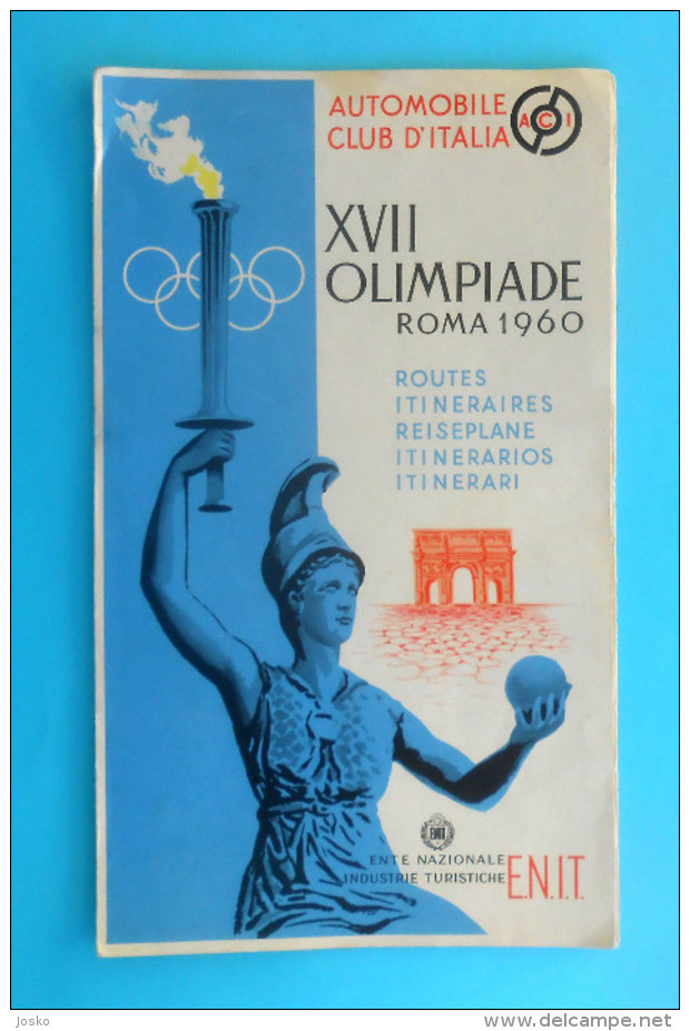 OLYMPIC GAMES ROME 1960. Italy - Official Olympics Brochure Itinerari * Olympiad Olympiade Olympia Olimpiade Roma '60. - Other & Unclassified