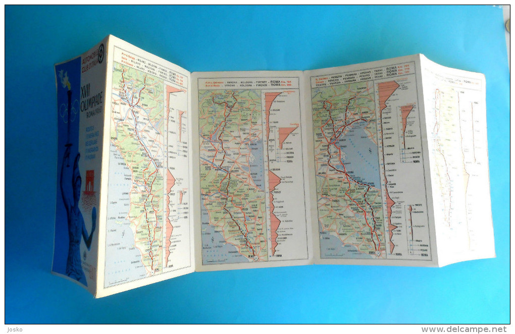 OLYMPIC GAMES ROME 1960. Italy - official olympics brochure Itinerari * Olympiad Olympiade Olympia Olimpiade Roma '60.