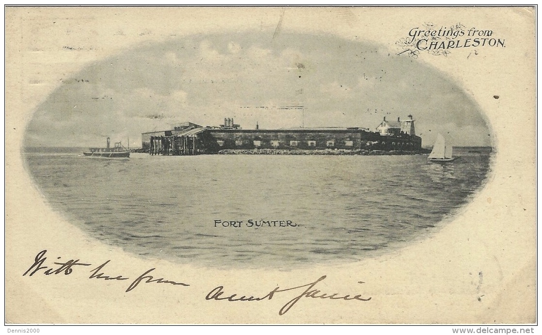 CHARLESTON - Greetings From Charleston - FORT SUMTER - Charleston