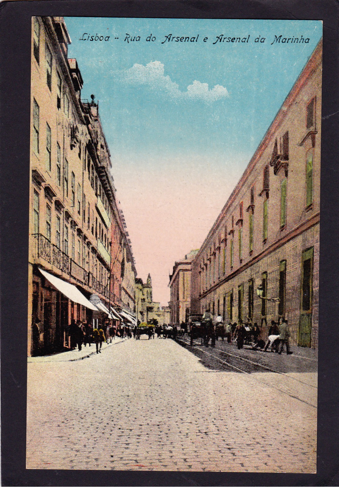 Old Post Card Of Rua Do Arsenal E Arsenal Da Marinha,Lisboa,Lisbon, Portugal,,V4. - Lisboa