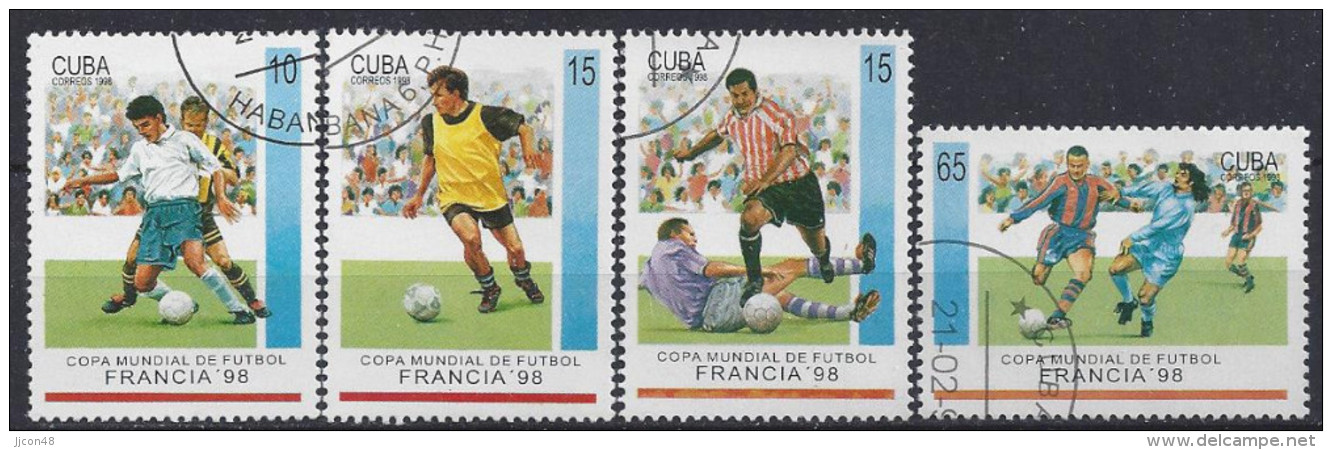 Cuba  1998  Football World Cup "France`98" (o) - Used Stamps