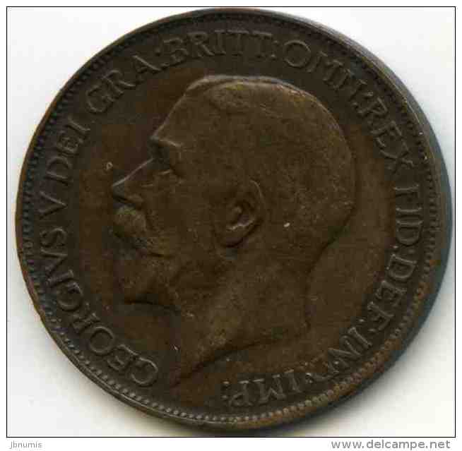 Grande-Bretagne Great Britain 1/2 Half Penny 1911 KM 809 - C. 1/2 Penny