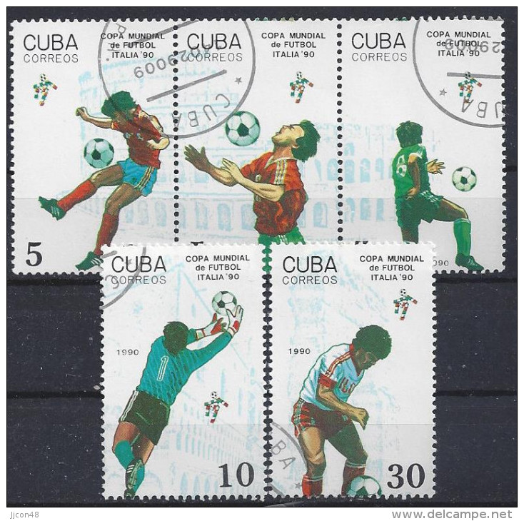 Cuba  1990  Football World Cup "Italia`90" (o) - Used Stamps