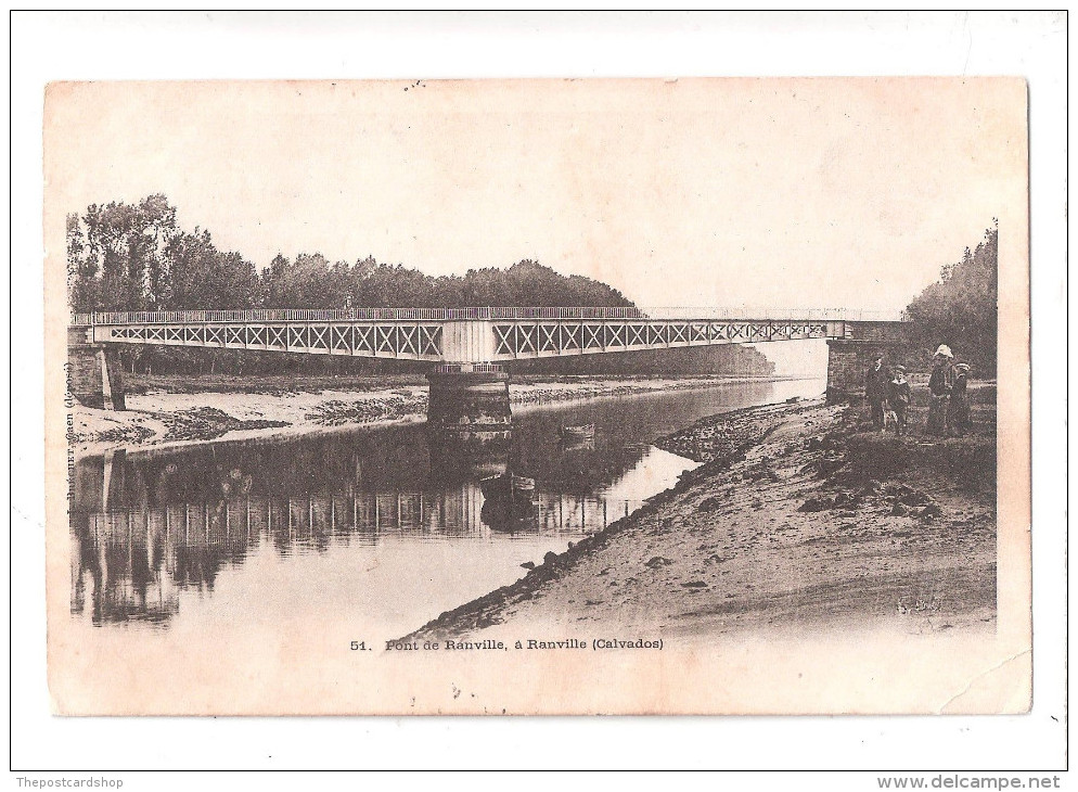 CPA 14 PONT DE RANVILLE N° 51 ECRITE AVEC TIMBRE - Caen