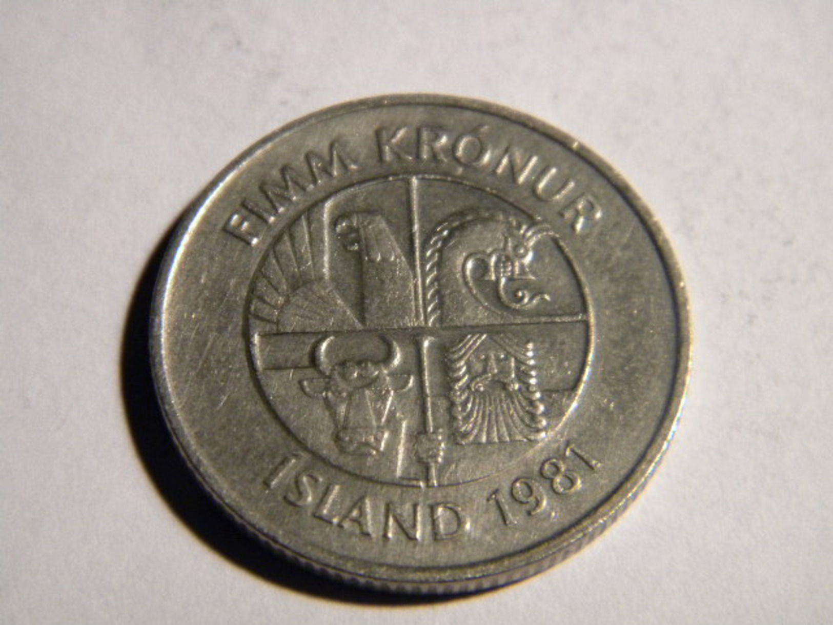 ISLANDE - 5 KRONUR 1981. - Islande