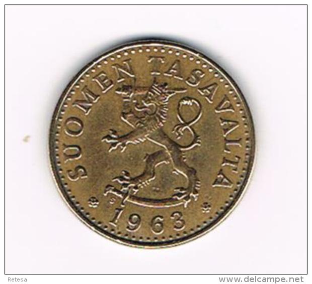 °°° FINLAND  20 PENNIA  1963 - Finland