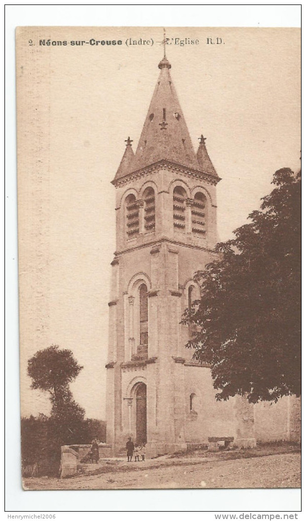 Indre - 36 - Néons Sur Creuse L'église - Autres & Non Classés