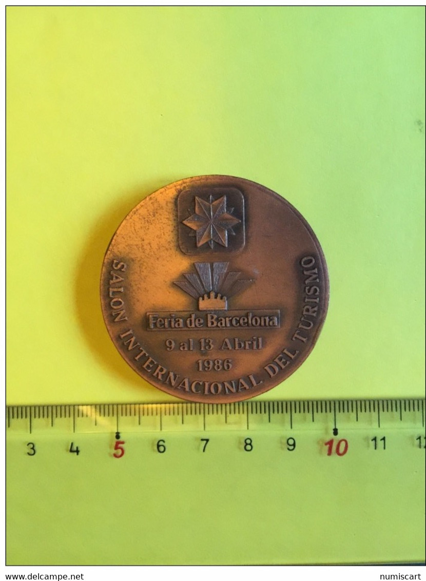 Barcelone Médaille ferai de Barcelone 1986 international du tourisme internacional del Turismo superbe monnaie jeton