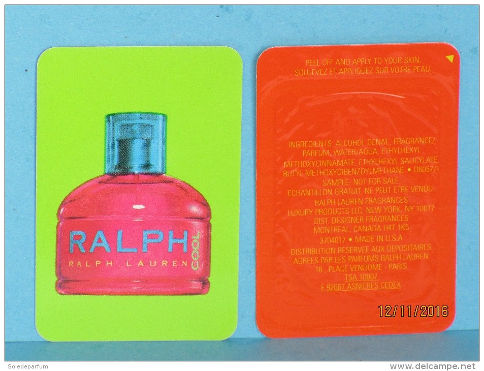 Cartes Parfumées Carte  RALPH COOL  De RALPH LAUREN LIQUATOUCH - Modernes (à Partir De 1961)