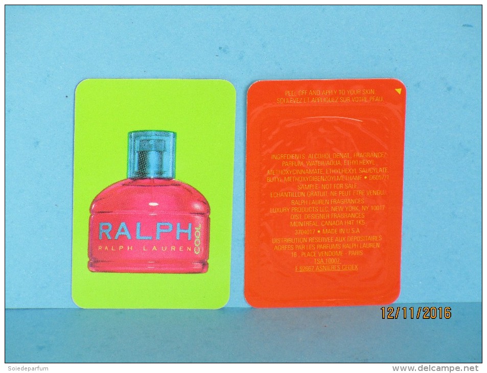 Cartes Parfumées Carte  RALPH COOL  De RALPH LAUREN LIQUATOUCH - Modernes (à Partir De 1961)