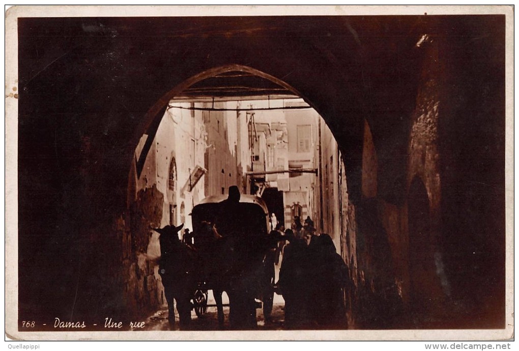 05031 "DAMAS - UNE RUE" ANIMATA, CARRO, CAVALLI. CART  SPED - Syria