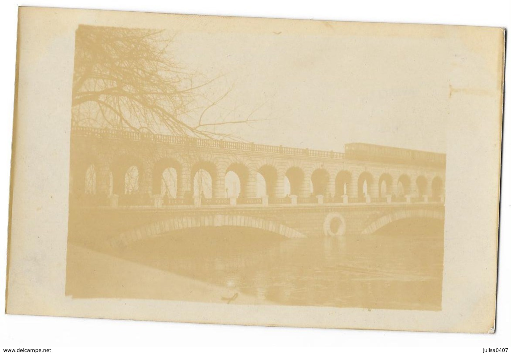 PARIS (75) INONDATIONS 1910 Crue à Un Pont Du Métropolitain Rame - Metropolitana, Stazioni