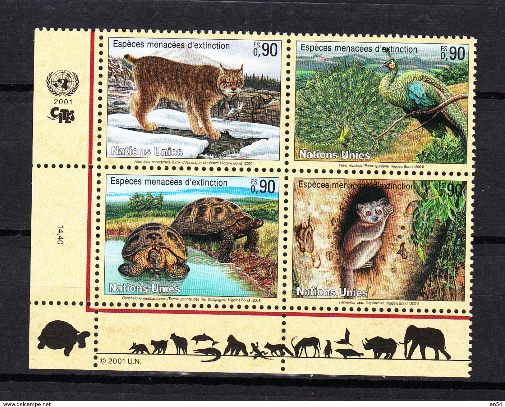 NATIONS  UNIES  GENEVE   2001   N°417 à 420  NEUFS** - Unused Stamps