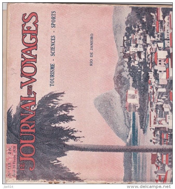 JOURNAL DES VOYAGES FEVRIER 1928 RIO DE JANEIRO - 1900 - 1949
