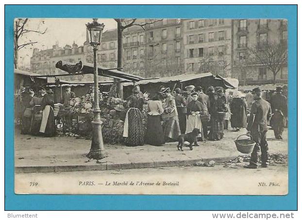 CPA 759 - Métier Marchands Ambulants Le Marché De L´avenue De Breteuil PARIS VIIème - District 07