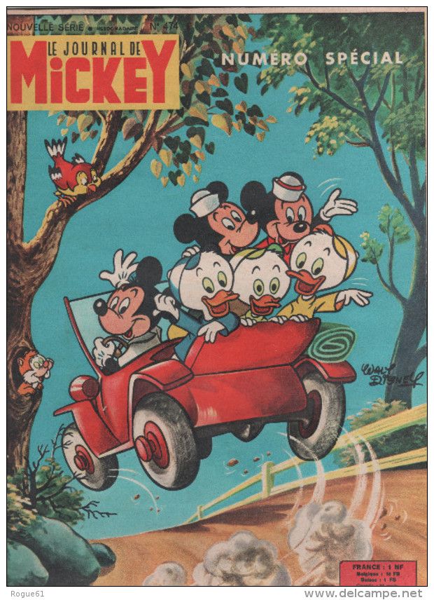 LE JOURNAL DE MICKEY - Numéro Spécial 474 De 1961 - Format 23 Cm Par 31 Cm - Journal De Mickey