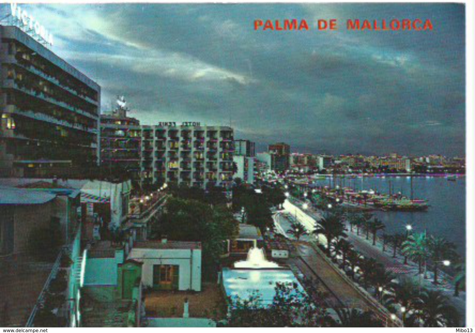 Palma De Mallorca Vista Nocturna Del Paseo Maritimo - Palma De Mallorca