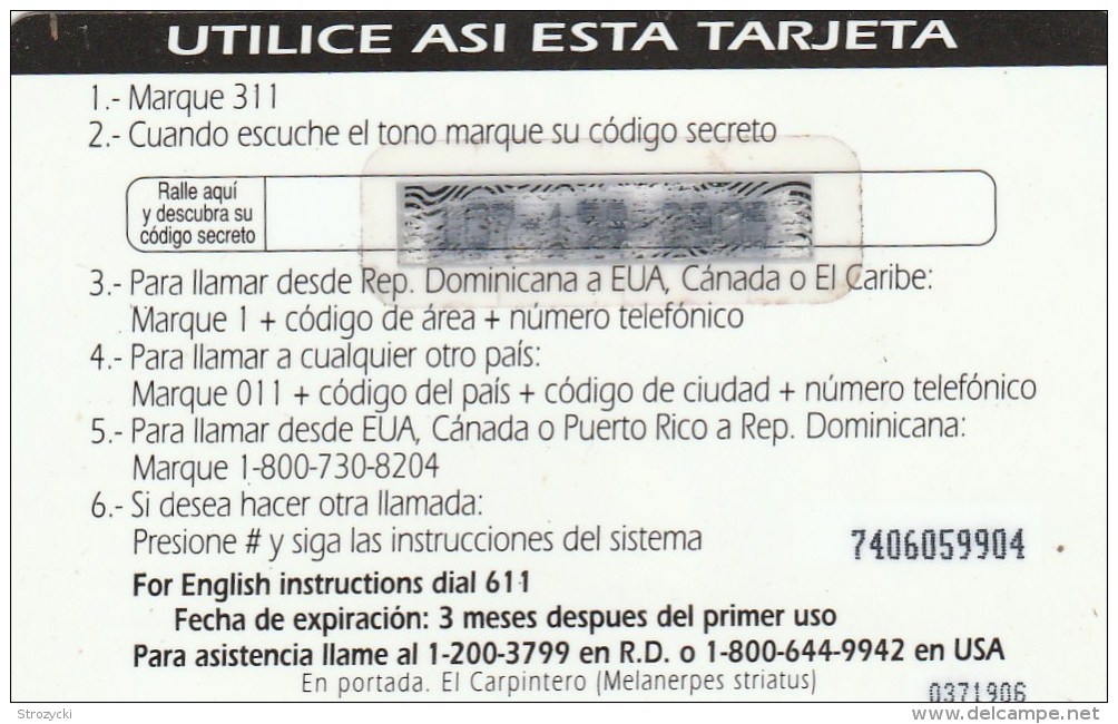 Dominicana - Bird - D$ 25 El Carpintero, 1997 Edition - Dominicana