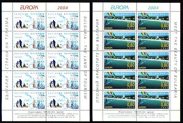 BULGARIA - 2004 - Europe - Tourisme - Sheet Of 10 ** - 2004