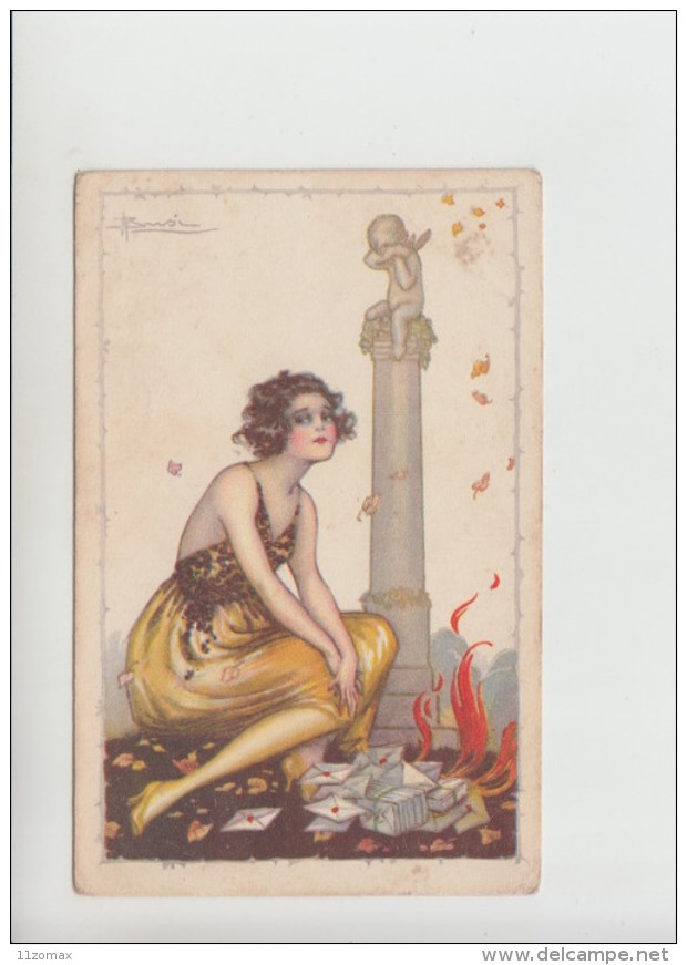 Busi Italian Art Deco Lady Deli Anna&Gasparini 535-6 Postcard Cartolina (ar738) - Busi, Adolfo