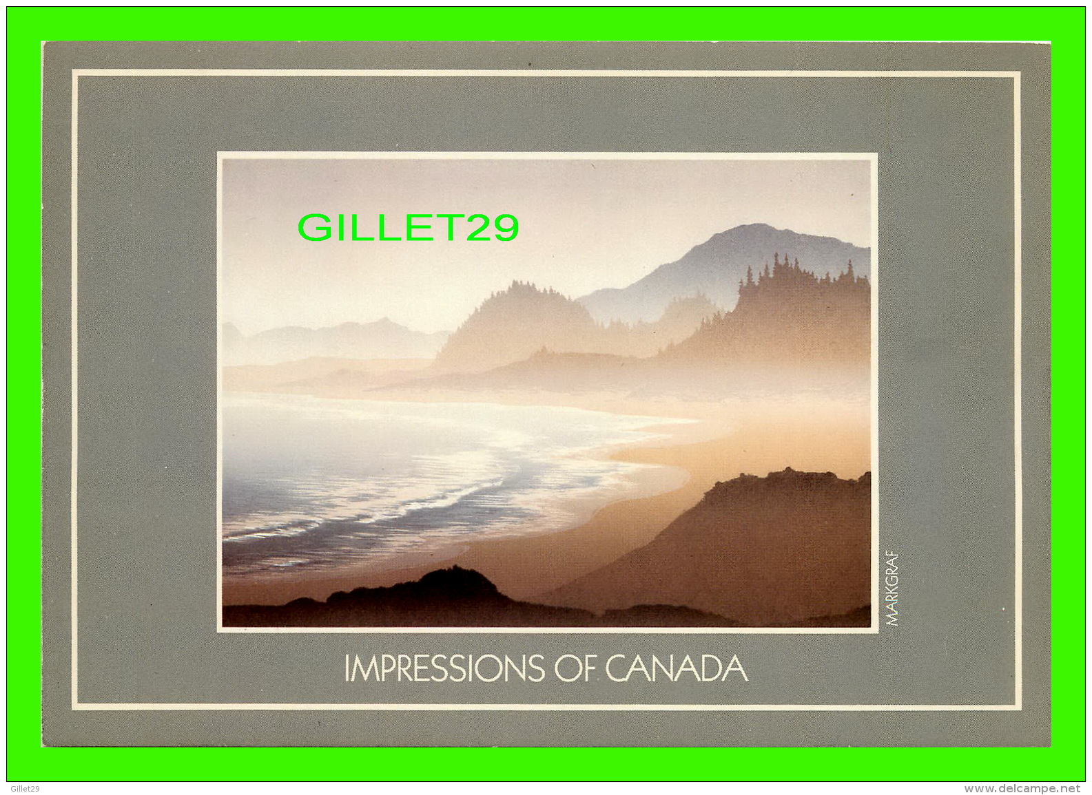 IMPRESSIONS OF CANADA - PACIFIC RIM BY PETER &amp; TRAUDL MARKGRAF No 9633 - DIMENSION 12 X 17 Cm - - Cartes Modernes